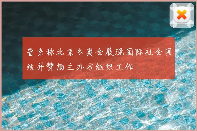普京称北京冬奥会展现国际社会团结并赞扬主办方组织工作